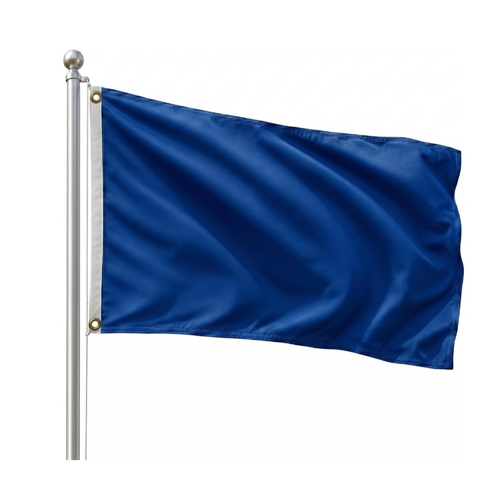 New Royal Blue Solid Color Flag 2x3 ft Durable Polyester Reinforced Seams Banner